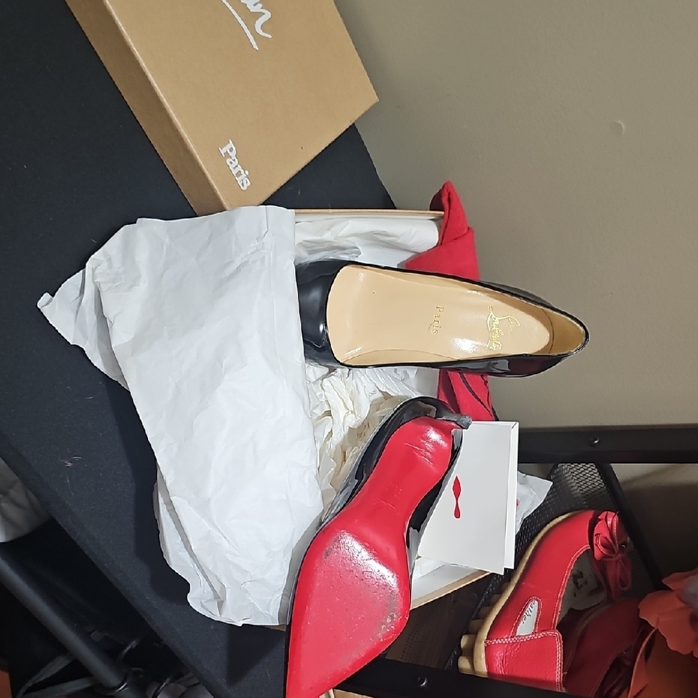 Christian Louboutin Black and Red Heels
